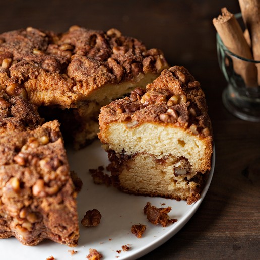 Cinnamon Swirl Coffee Streusel Cake