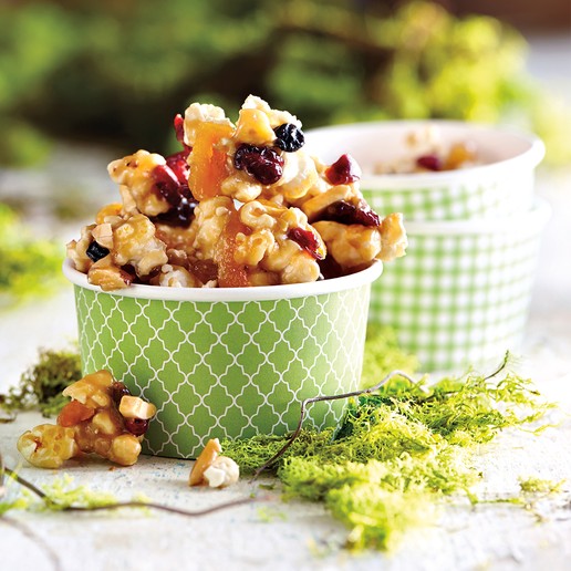 Fruity Caramel Popcorn Clusters
