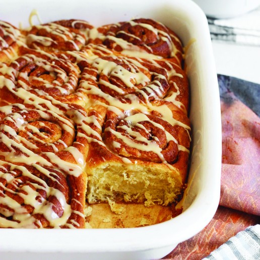 Maple Cinnamon Rolls with Maple Glaze